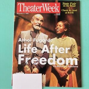 Athol Fugard & LisaGay Hamilton Signed Theater Week Magazine Dec 4 1995 - Label